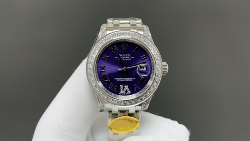 Best Edition with Automatic Movement Rolex PEARLMASTER Series 34mm Purple Watch